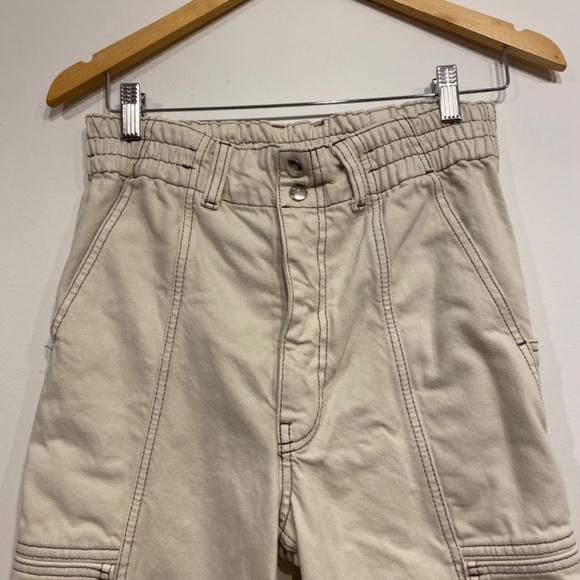 Urban Outfitters BDG White Blaine Cargo Skater Denim Pants Size 26 - Picture 6 of 7